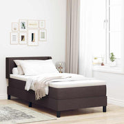 vidaXL Letto box spring con materasso Marrone Scuro 80 x 200 cm
