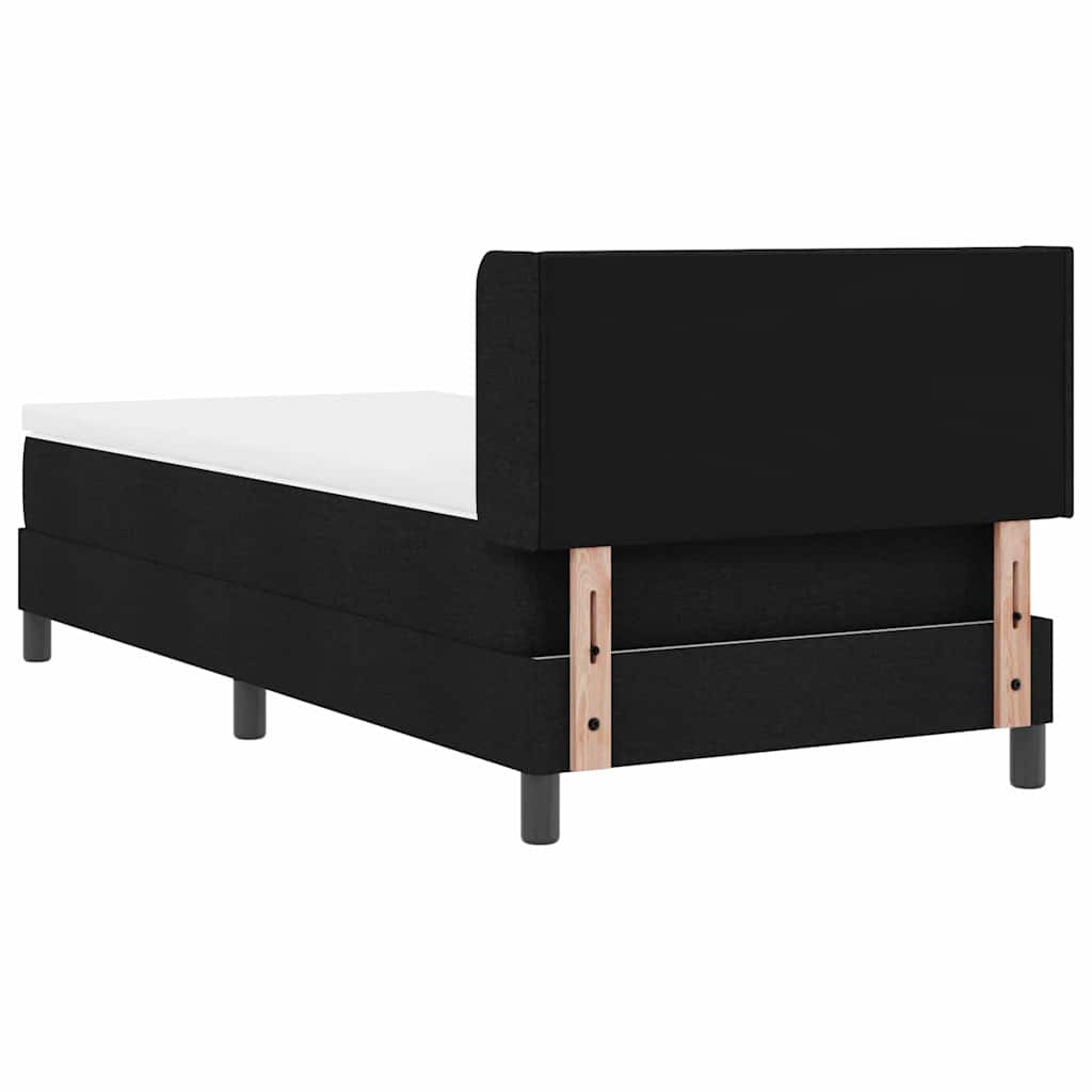 vidaXL Letto box spring con materasso con materasso Nero 100 x 200 cm