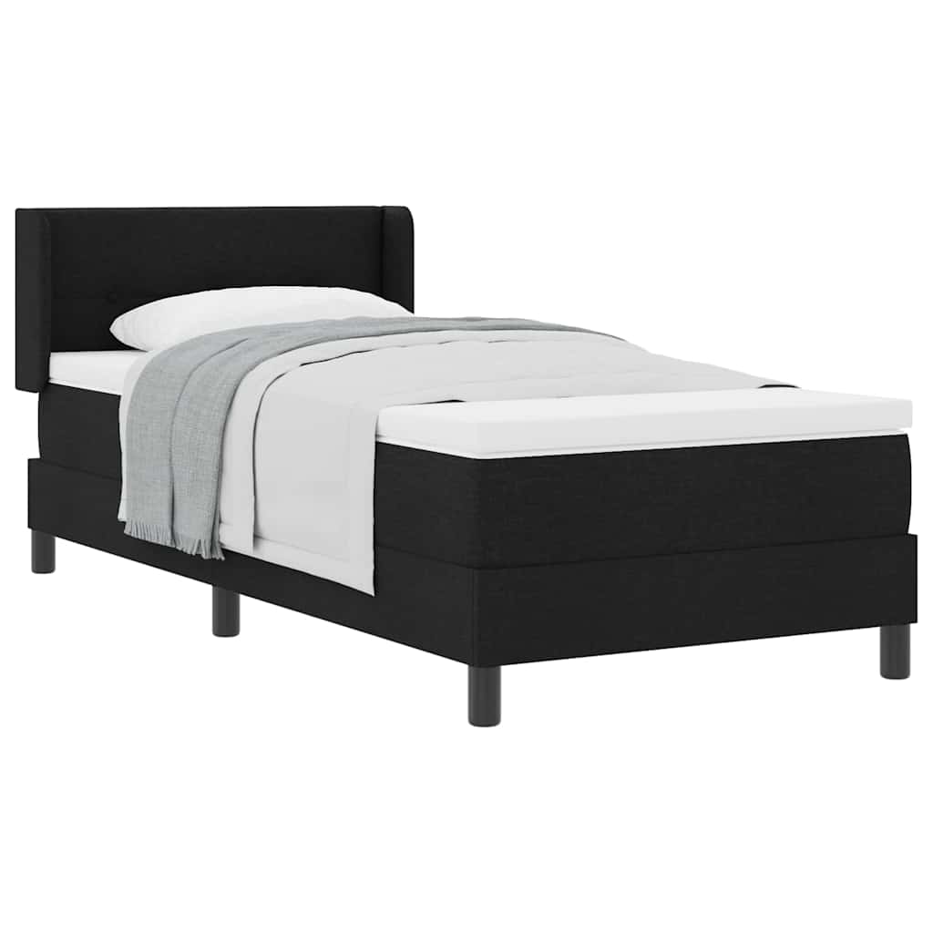vidaXL Letto box spring con materasso con materasso Nero 100 x 200 cm