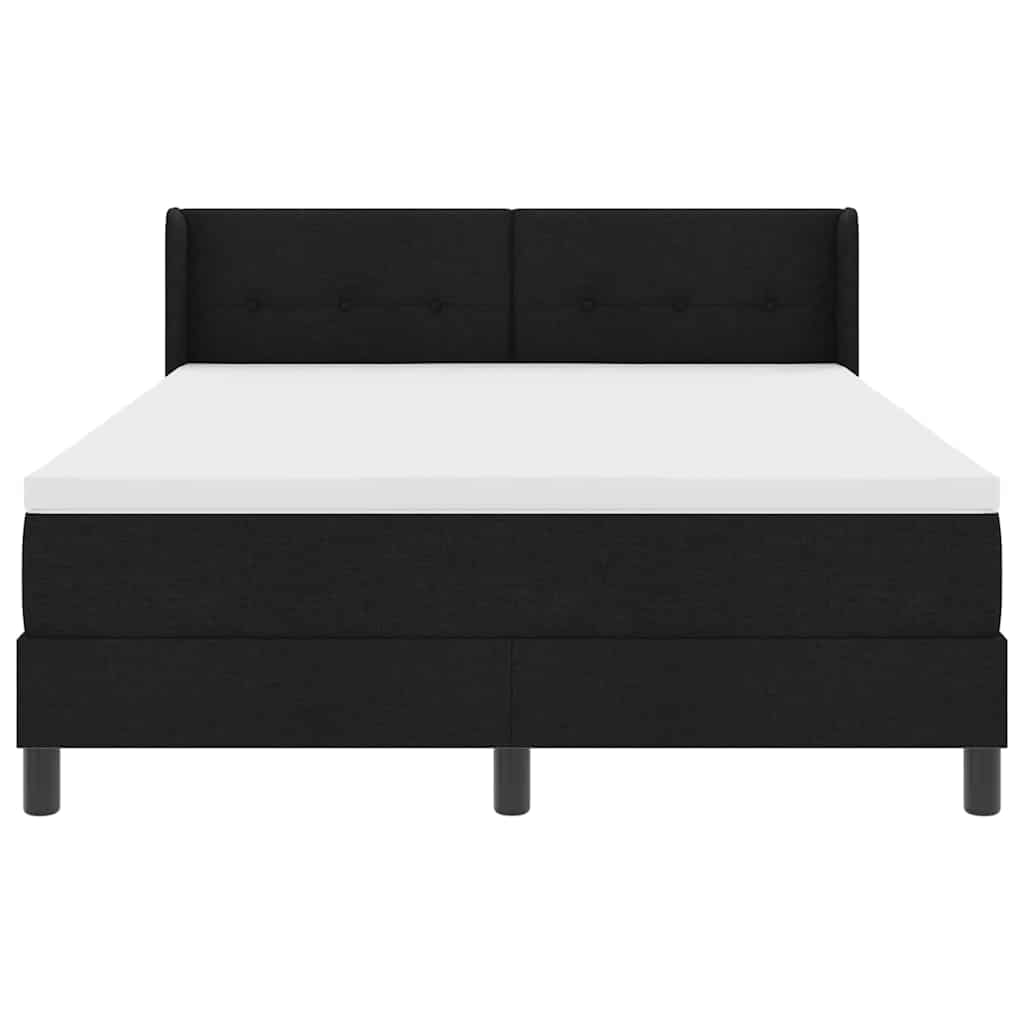 vidaXL Letto box spring con materasso con materasso Nero 160 x 200 cm