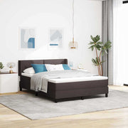 vidaXL Letto box spring con materasso Marrone Scuro 160 x 200 cm