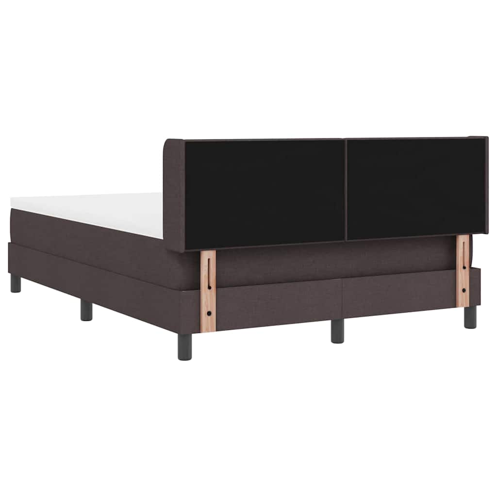 vidaXL Letto box spring con materasso Marrone Scuro 160 x 200 cm