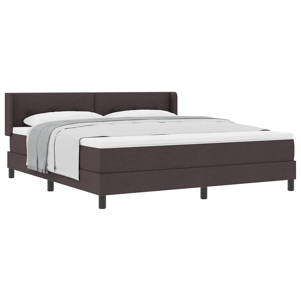 vidaXL Letto box spring con materasso Marrone Scuro 180 x 200 cm