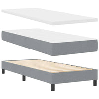 Letto box spring con materasso Grigio chiaro 80 x 200 cm 3341132