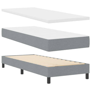 Letto box spring con materasso Grigio chiaro 80 x 200 cm 3341132