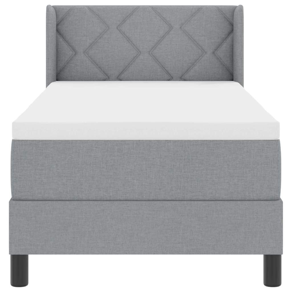 Letto box spring con materasso Grigio chiaro 80 x 200 cm 3341132