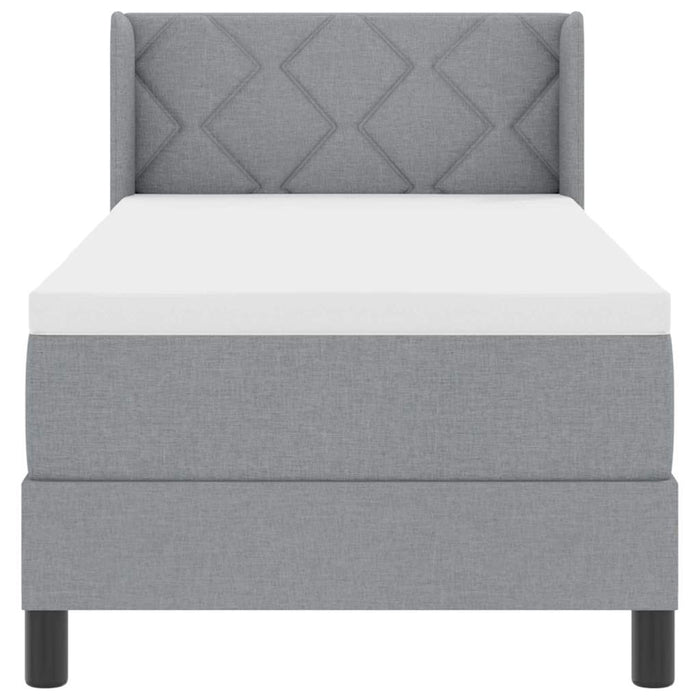 Letto box spring con materasso Grigio chiaro 80 x 200 cm 3341132