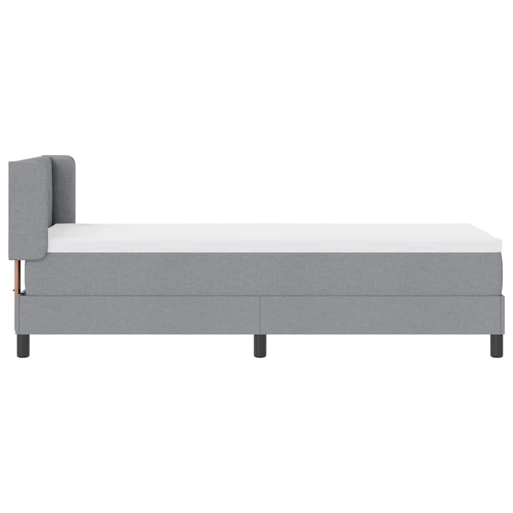 Letto box spring con materasso Grigio chiaro 80 x 200 cm 3341132