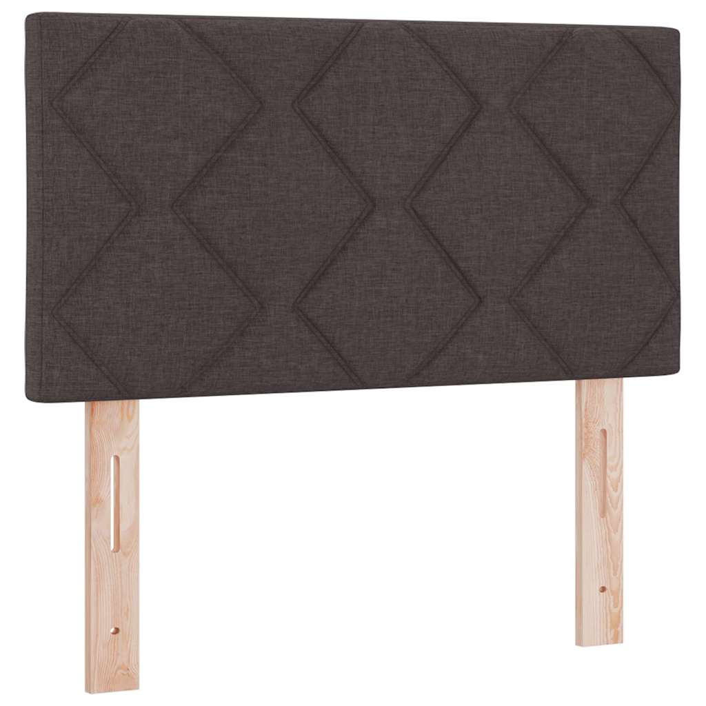 vidaXL Letto box spring con materasso Marrone Scuro 80 x 200 cm