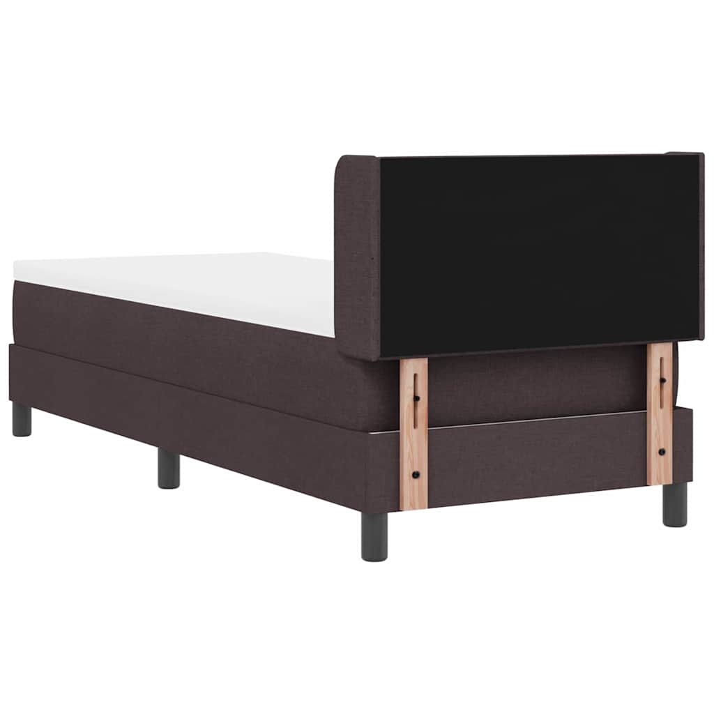 vidaXL Letto box spring con materasso Marrone Scuro 80 x 200 cm