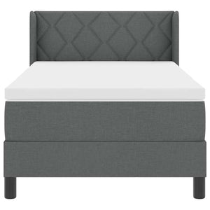 Letto box spring con materasso Grigio scuro 90 x 190 cm 3341140