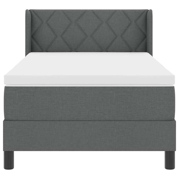 Letto box spring con materasso Grigio scuro 90 x 190 cm 3341140