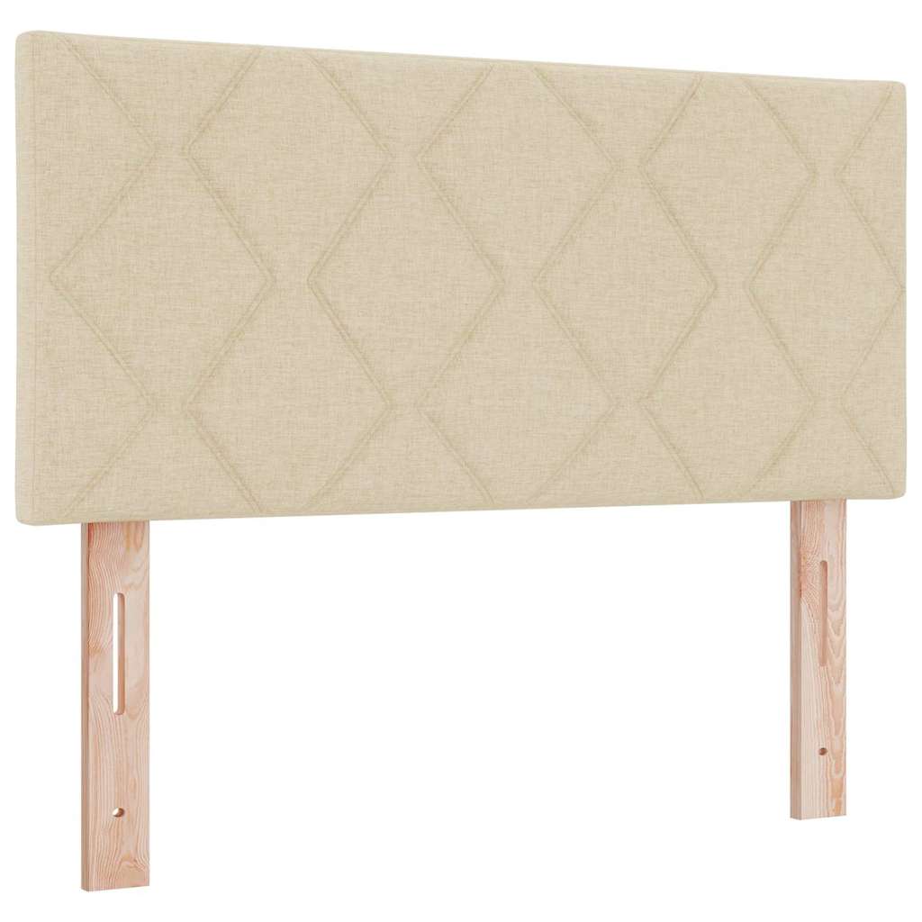 vidaXL Letto box spring con materasso con materasso Crema 90 x 190 cm