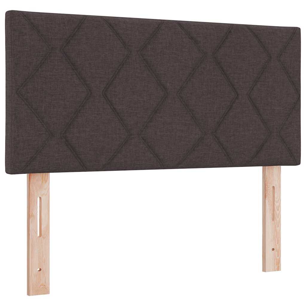 vidaXL Letto box spring con materasso Marrone Scuro 90 x 200 cm