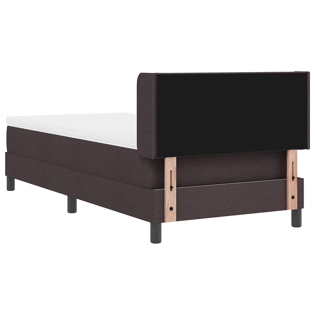 vidaXL Letto box spring con materasso Marrone Scuro 90 x 200 cm