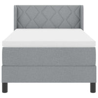 Letto box spring con materasso Grigio chiaro 100 x 200 cm 3341153