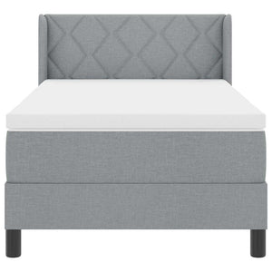 Letto box spring con materasso Grigio chiaro 100 x 200 cm 3341153