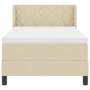 Letto box spring con materasso con materasso Crema 100 x 200 cm 3341158