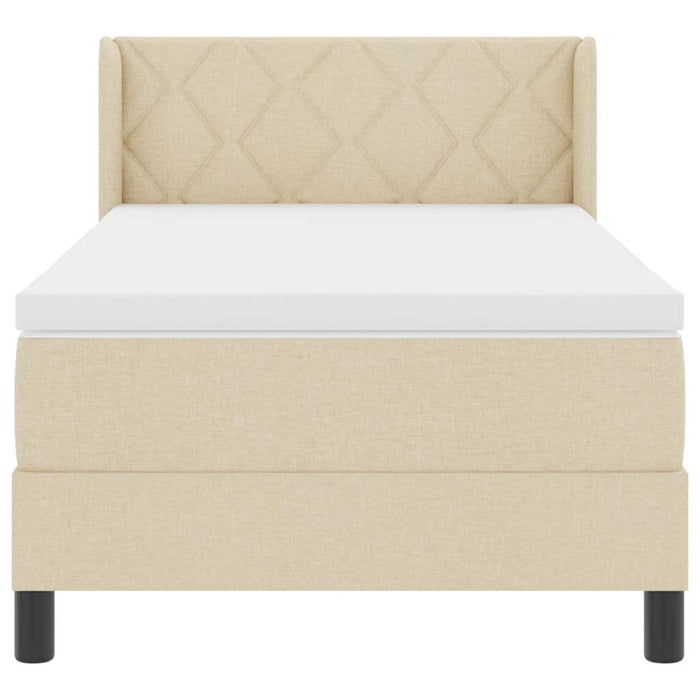 Letto box spring con materasso con materasso Crema 100 x 200 cm 3341158
