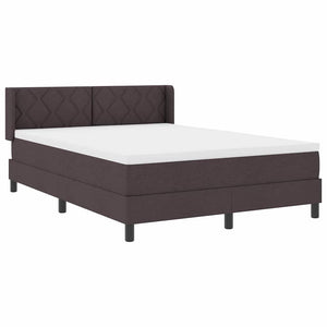 vidaXL Letto box spring con materasso Marrone Scuro 140 x 200 cm