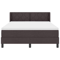 vidaXL Letto box spring con materasso Marrone Scuro 140 x 200 cm