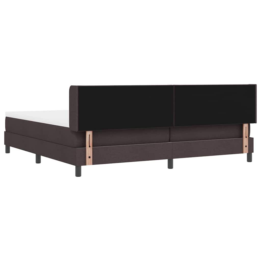 vidaXL Letto box spring con materasso Marrone Scuro 200 x 200 cm