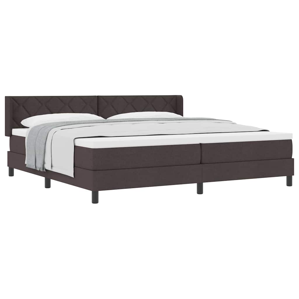 vidaXL Letto box spring con materasso Marrone Scuro 200 x 200 cm
