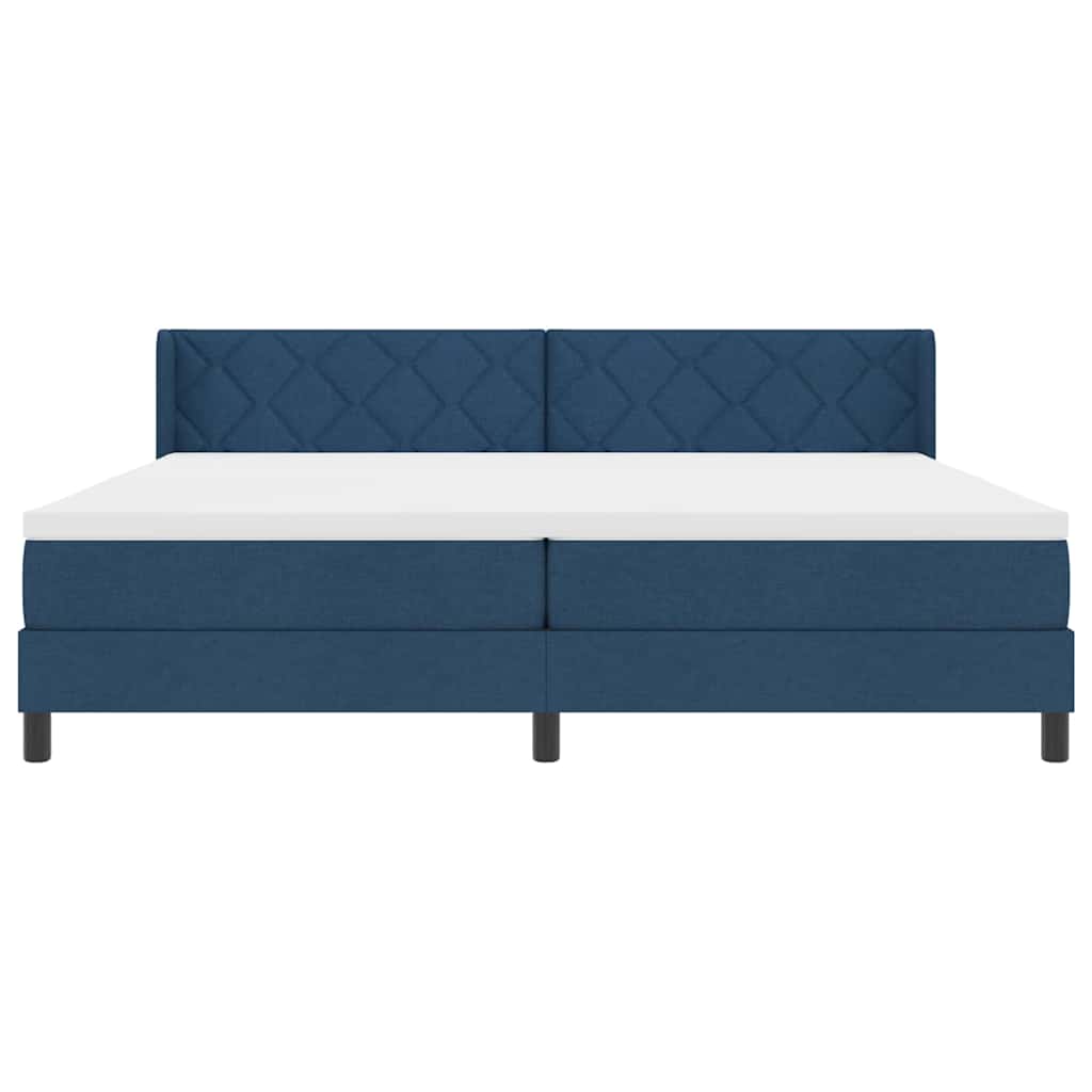 Letto a molle con materasso Blu 200 x 200 cm Poliestere 3341194