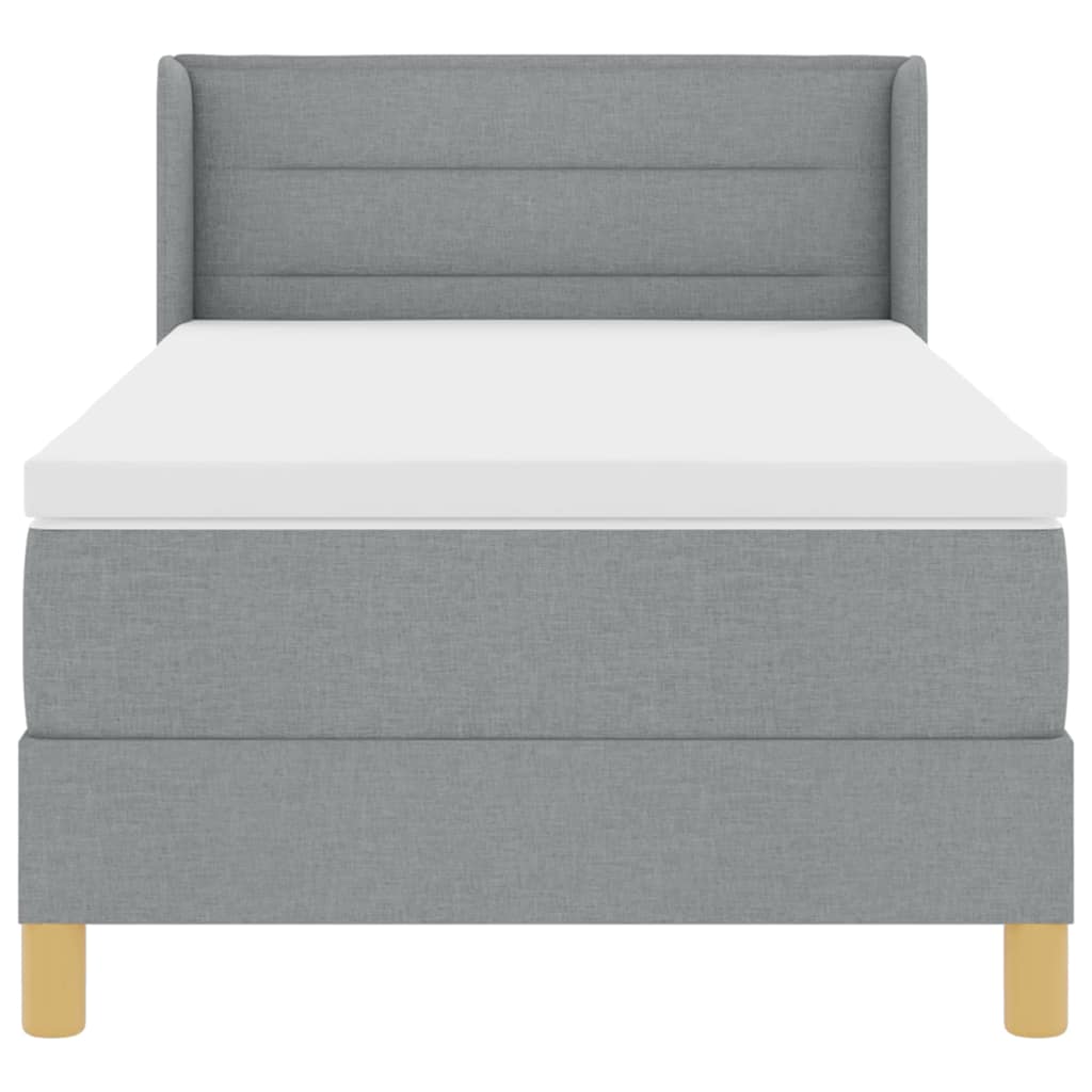 vidaXL <strong>Letto a Molle< / strong> Grigio chiaro 90 x 190 cm