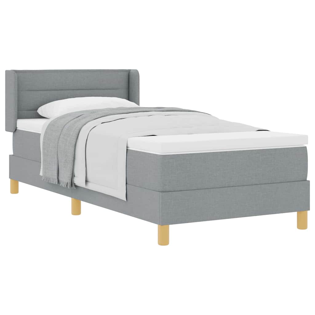 vidaXL <strong>Letto a Molle< / strong> Grigio chiaro 90 x 190 cm