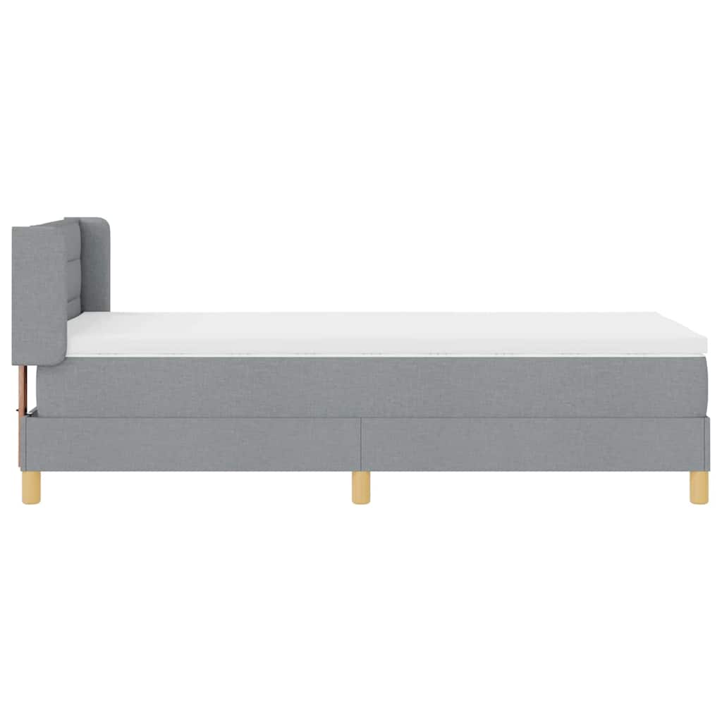 vidaXL <strong>Letto a Molle< / strong> Grigio chiaro 90 x 190 cm