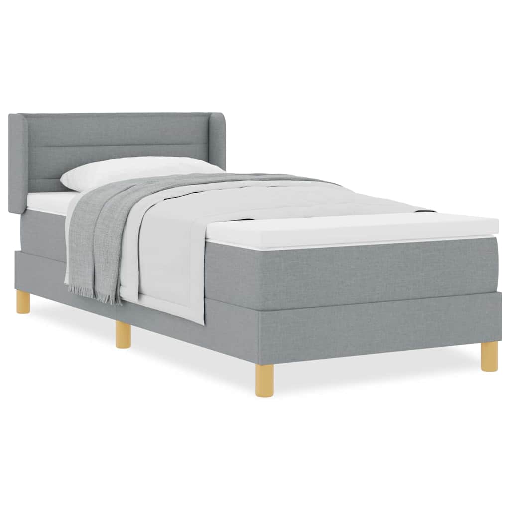 vidaXL <strong>Letto a Molle< / strong> Grigio chiaro 90 x 190 cm