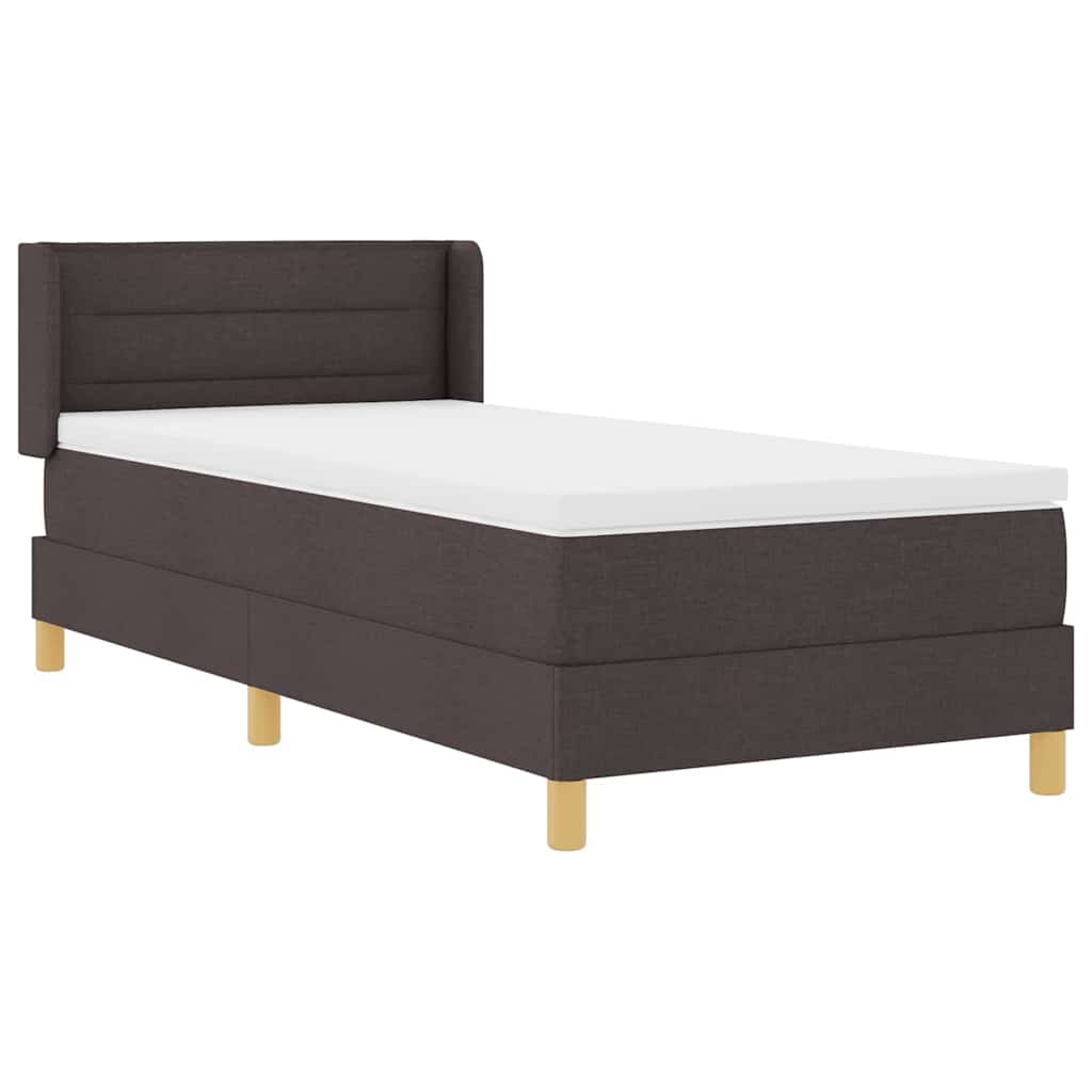 vidaXL Letto a molle Bianco e Marrone Scuro Molle insacchettate