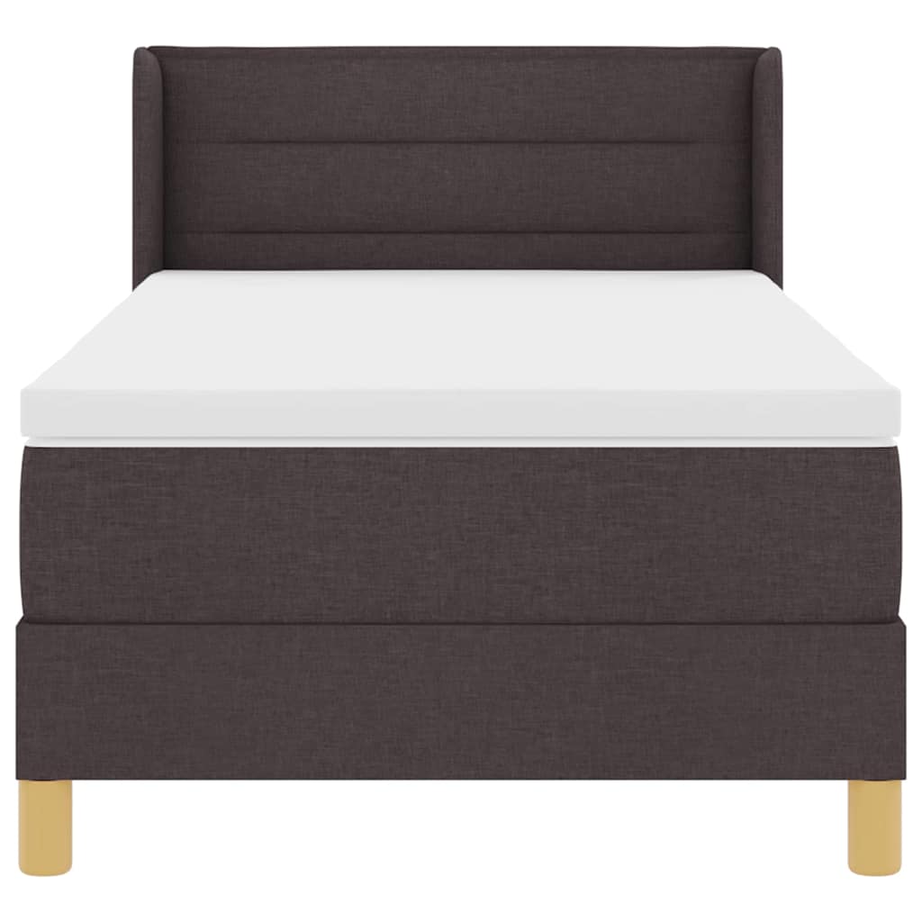 vidaXL Letto a molle Bianco e Marrone Scuro Molle insacchettate