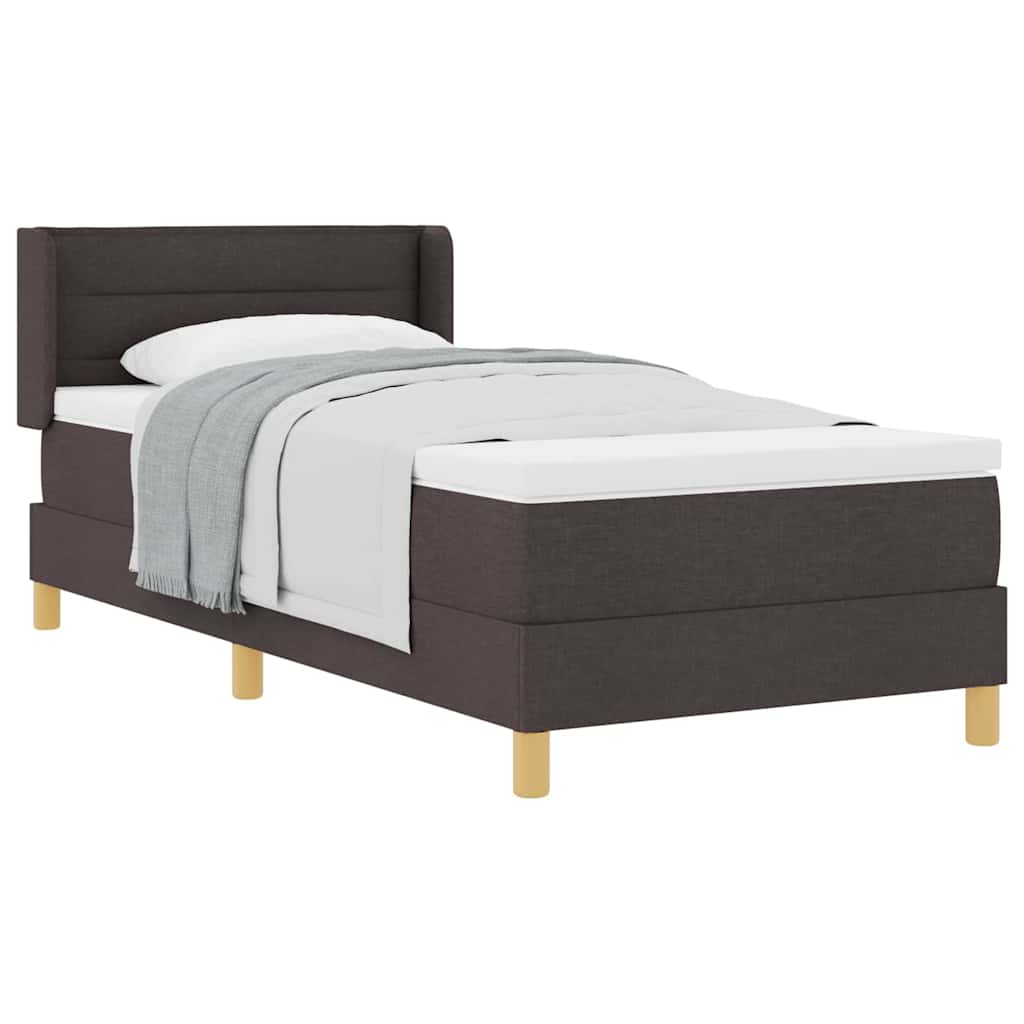 vidaXL Letto a molle Bianco e Marrone Scuro Molle insacchettate