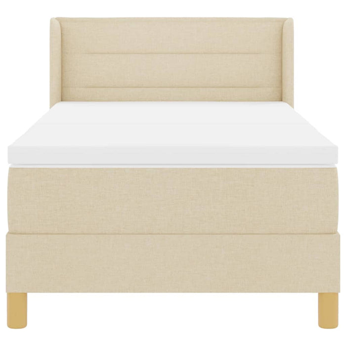 Letto a molle con materasso Crema 200 x 100 cm Poliestere 3341221