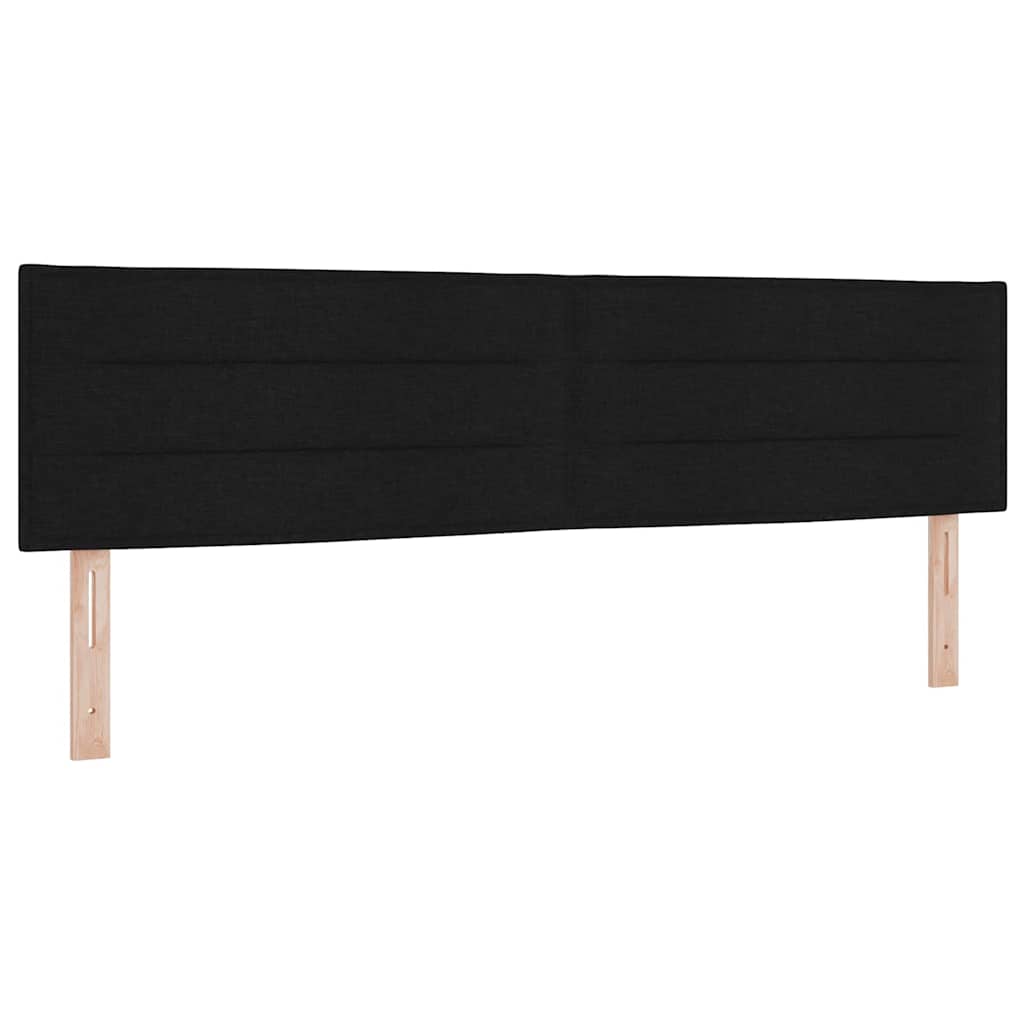 vidaXL Letto a molle Nero e Bianco e Nero 180 x 200 cm Tessuto
