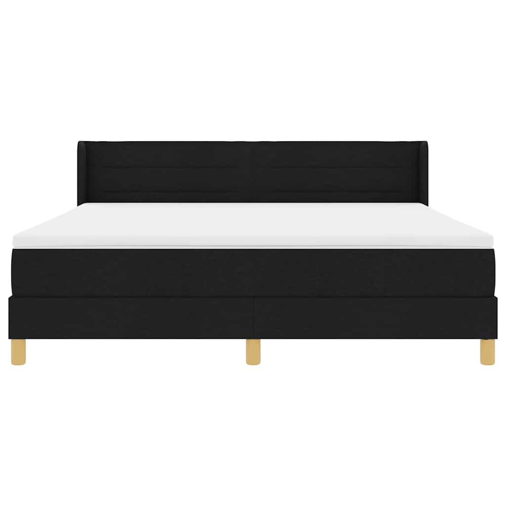 vidaXL Letto a molle Nero e Bianco e Nero 180 x 200 cm Tessuto
