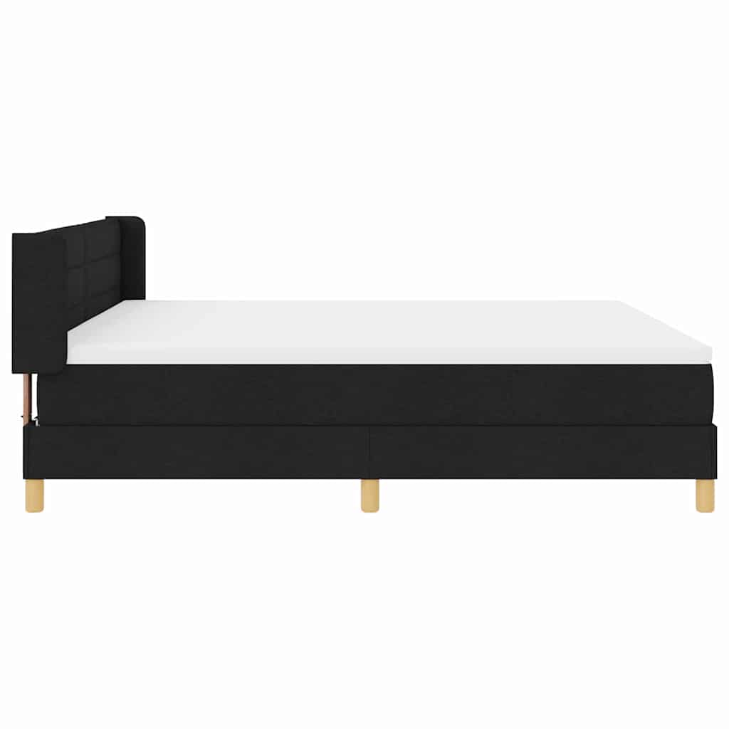 vidaXL Letto a molle Nero e Bianco e Nero 180 x 200 cm Tessuto