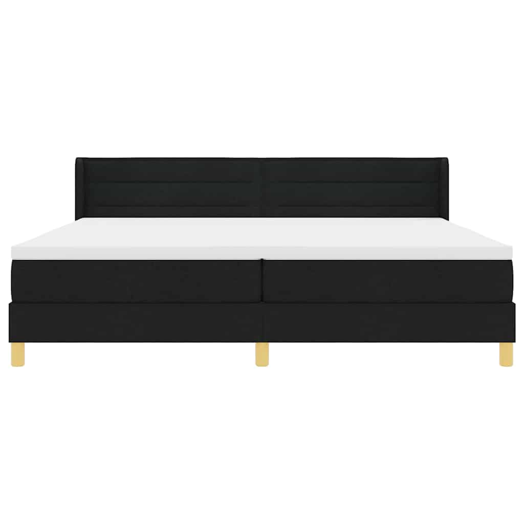 vidaXL Letto a molle Nero e Bianco e Nero 200 x 200 cm Schiuma