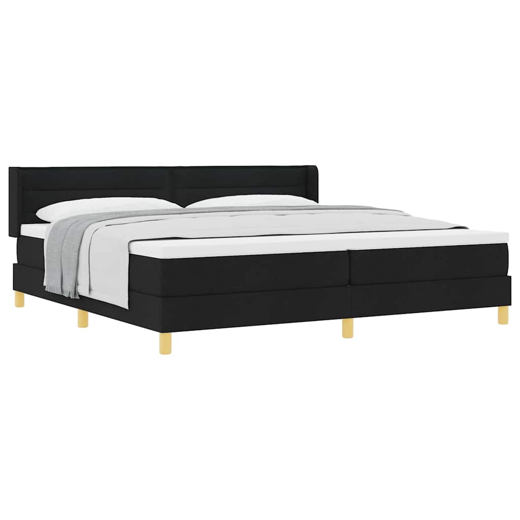 vidaXL Letto a molle Nero e Bianco e Nero 200 x 200 cm Schiuma