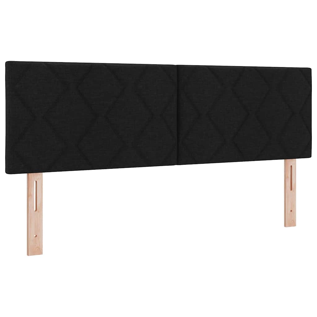 vidaXL Letto a molle con materasso Bianco e Nero 140 x 190 cm Tessuto