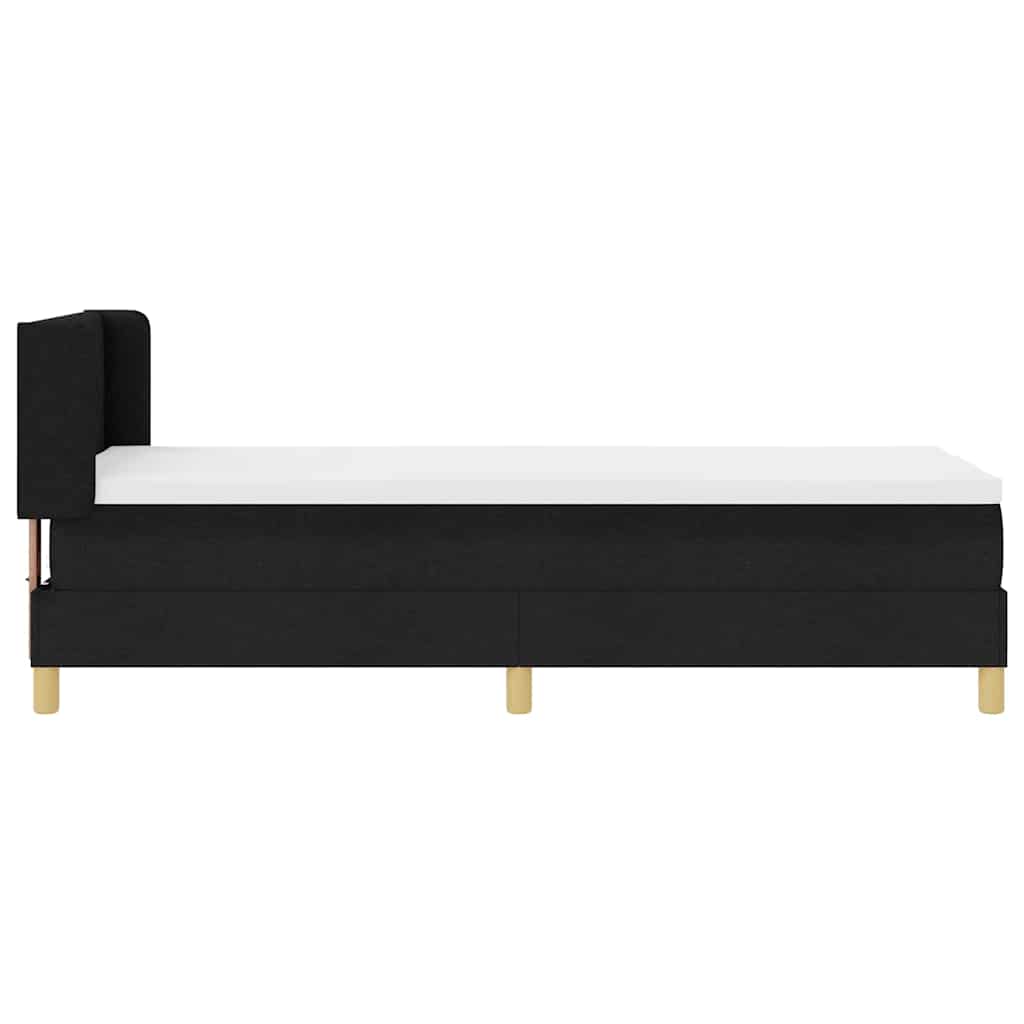 vidaXL Letto a molle Nero e Bianco e Nero 80 x 200 cm Tessuto