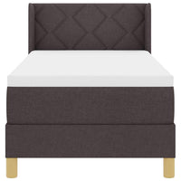 vidaXL Letto a molle Marrone scuro e Bianco 80 x 200 cm Tessuto