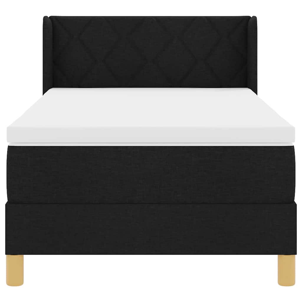 vidaXL <strong>Letto a Molle< / strong> Nero 90 x 190 cm Tessuto