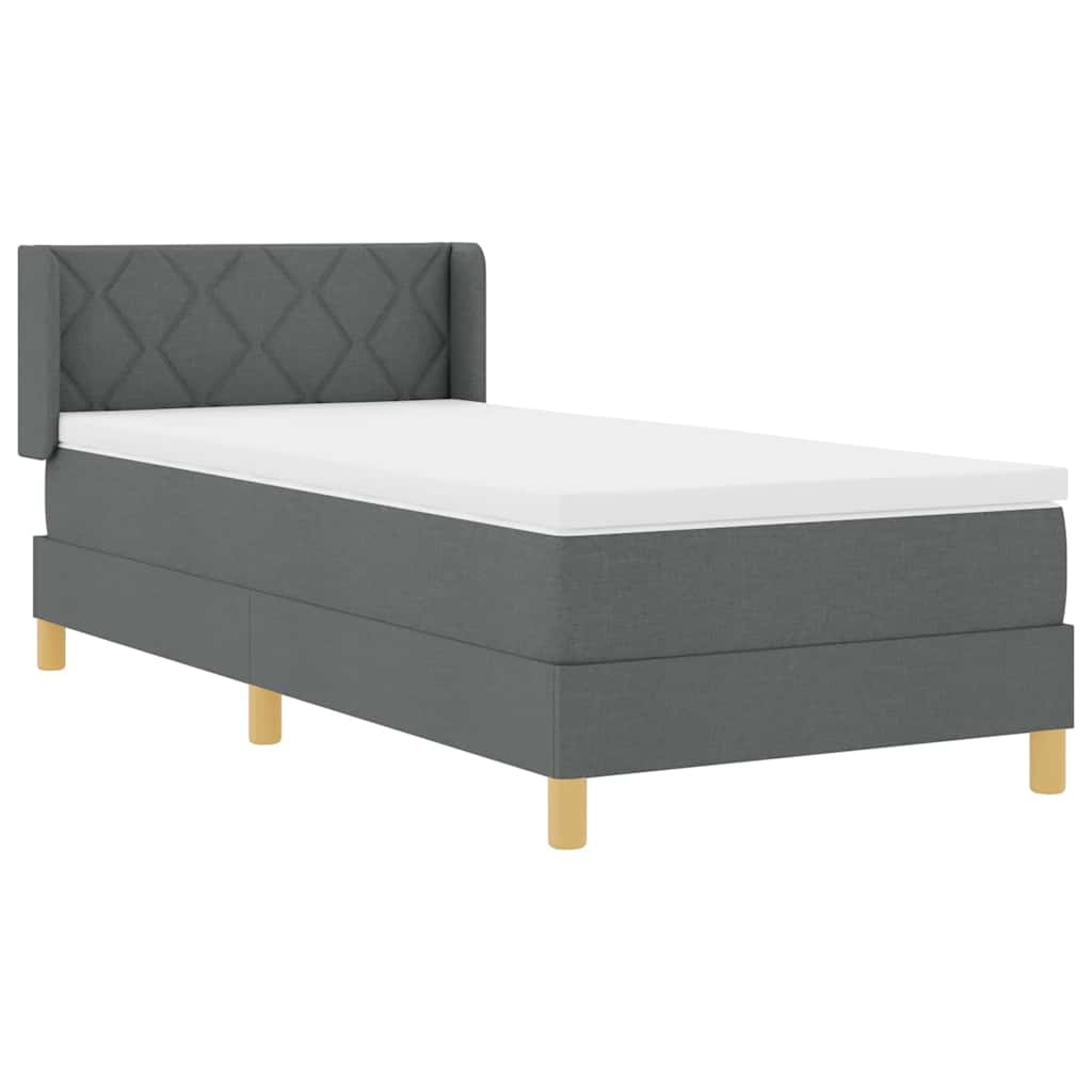 vidaXL <strong>Letto a Molle< / strong> Grigio scuro 100 x 200 cm
