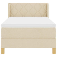 Letto a molle con materasso Crema 200 x 100 cm Poliestere 3341347