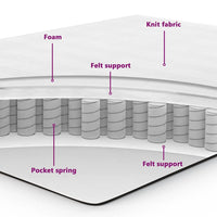 Letto a molle con materasso Grigio scuro 190 x 90 cm Poliestere 3341391