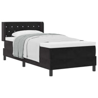 Letto a molle con materasso Nero 190 x 90 cm Poliestere 3341392