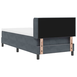 Letto a molle con testiera Grigio scuro 200 x 100 cm Poliestere 3341403